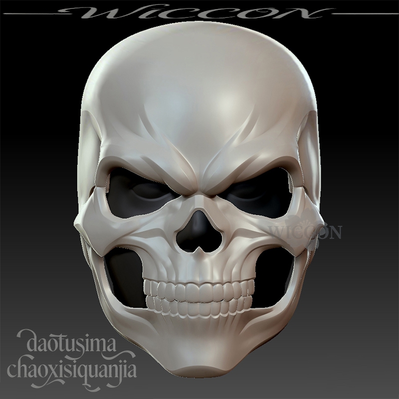 3D Printing Mask - 3D-geprint polylactidezuur schedelhelm masker punk horror