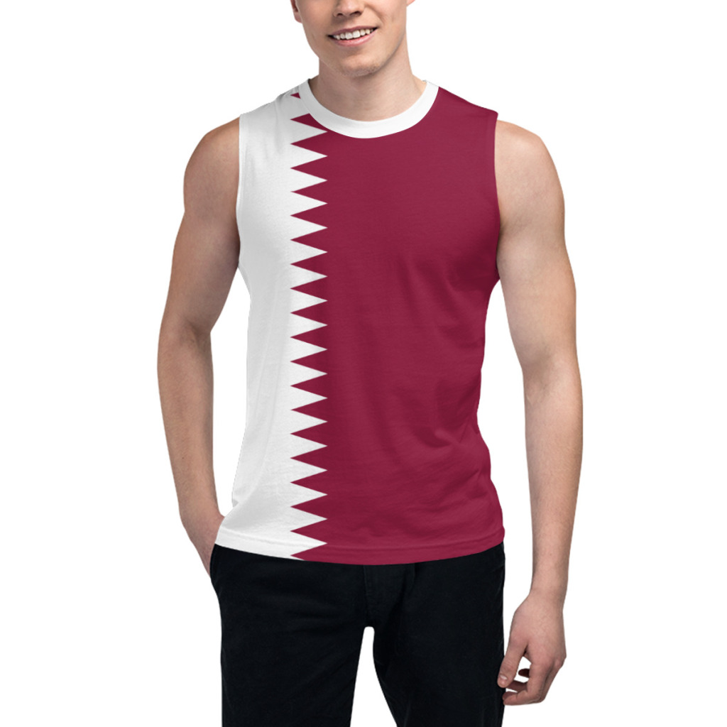 3D Printing Qatar - Mouwloos T-shirt Qatar Flag 3D Heren