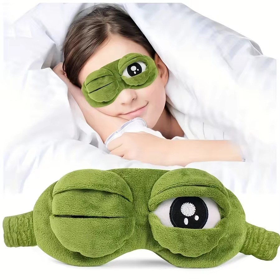 3D Printing Mask - 3D Kikker Slaapmasker Natuurlijk Slaap-eyeshade Dames