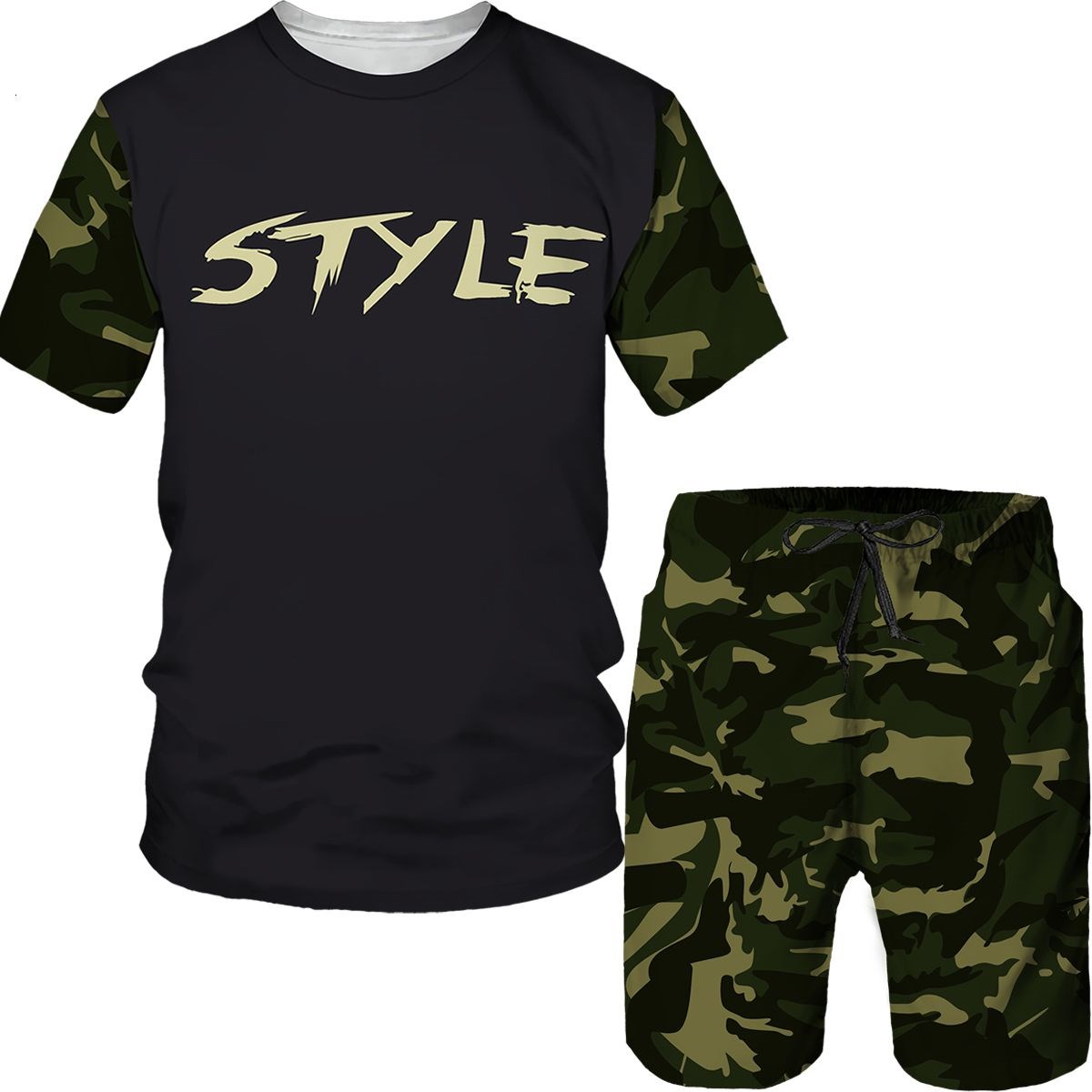 3D Printing Custom - Camouflage Herenpakken Camo 3D Print T-shirts