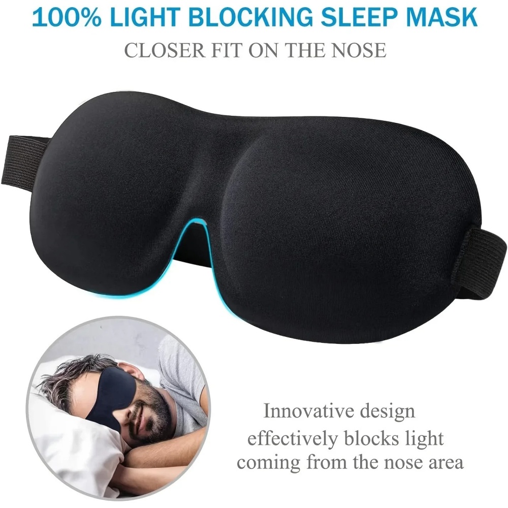 3D Printing Mask - 3D Slaapmasker Blinddoek Slaaphulp Zacht traagschuim
