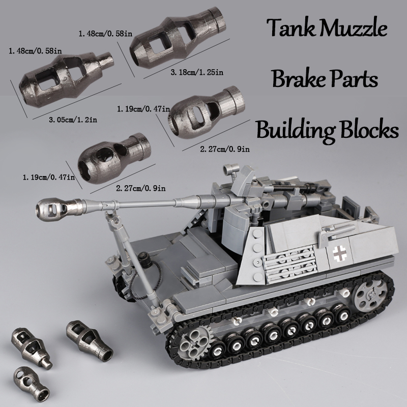 3D Printing Lego Bricks - Moc Ww2 Militair Tankkanon 3d Geprinte