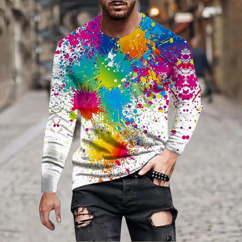 Heren T-shirt met regenboogver - 3D Printing Custom recensie en prijs