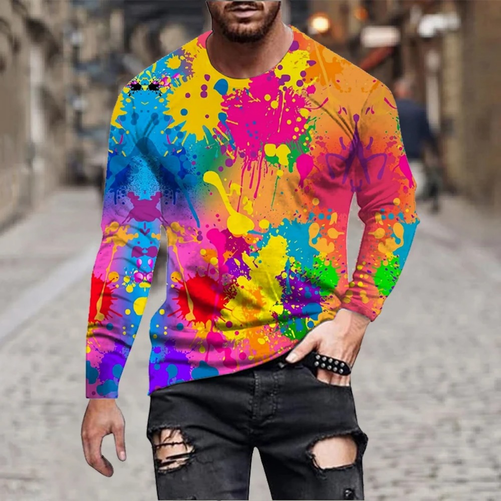 Heren T-shirt met regenboogver - 3D Printing Custom recensie en prijs