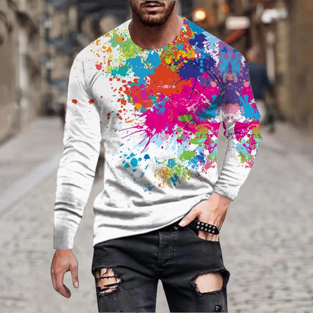 Heren T-shirt met regenboogver - 3D Printing Custom recensie en prijs