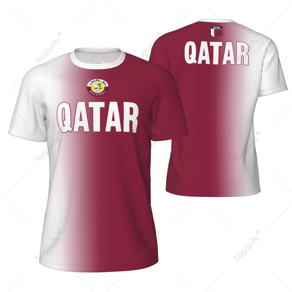 Sport Mesh T-shirt Qatar Vlag  - 3D Printing Qatar recensie en prijs